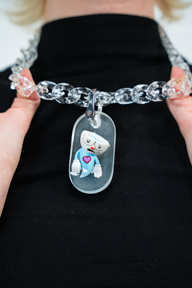 COLLIER « CUPHEAD » (OVALE PENDENTIF)