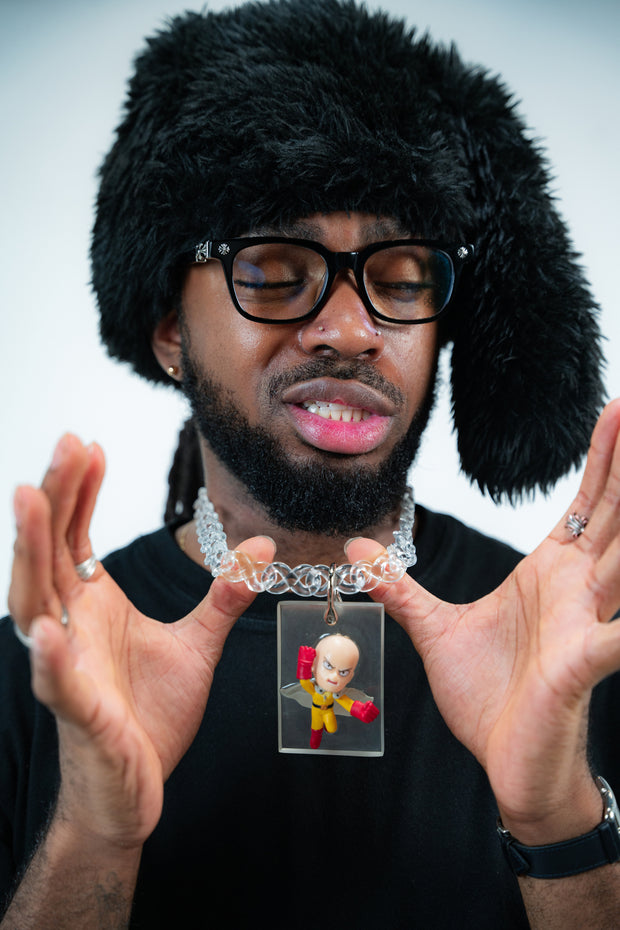 COLLIER « ONE PUNCH MAN »  (RECTANGULAIRE PENDENTIF)