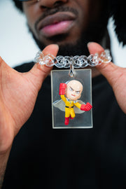 COLLIER « ONE PUNCH MAN »  (RECTANGULAIRE PENDENTIF)