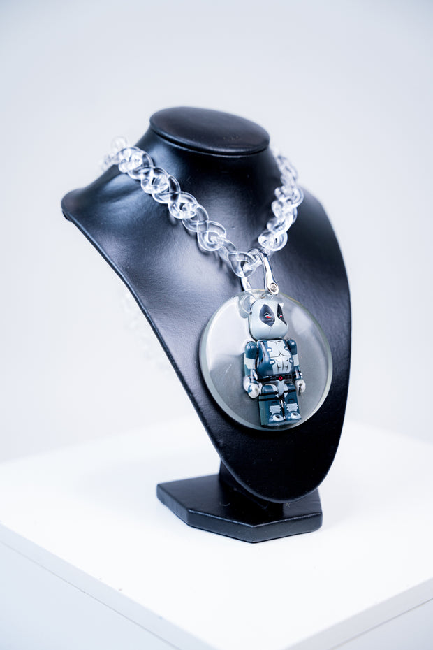 COLLIER "BEARBRICK X-MAN" (CIRCLE PENDENTIF)