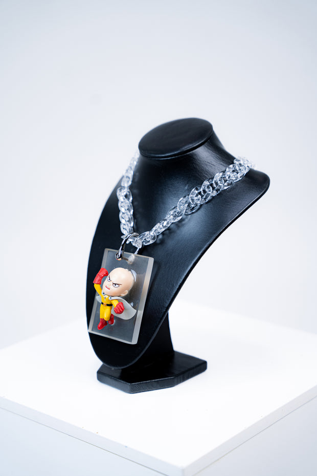 COLLIER « ONE PUNCH MAN »  (RECTANGULAIRE PENDENTIF)