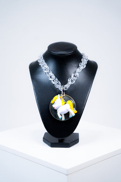 COLLIER « DONNY THE UNICORN  » ( CIRCLE PENDENTIF )