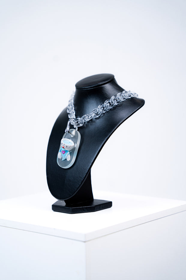 COLLIER « CUPHEAD » (OVALE PENDENTIF)